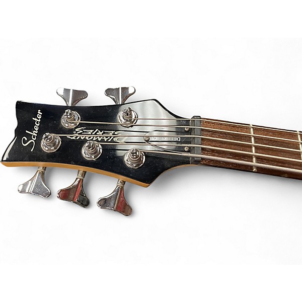 Used Schecter Guitar Research DELUXE 5 BLK Electric Bass Guitar