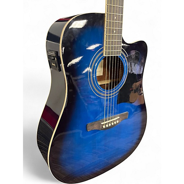 Used Ibanez V70CE Blue Burst Acoustic Electric Guitar