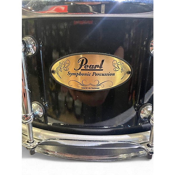Used Pearl 14in SYMPHONIC PERCUSSION SNARE Black Drum