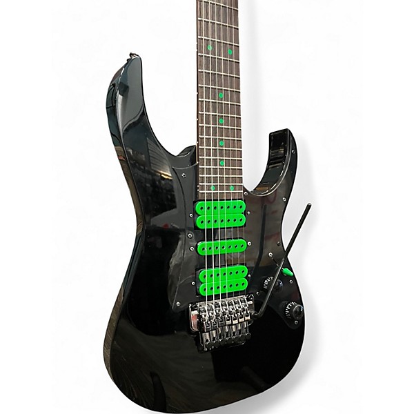 Used Ibanez UV70 Universe Steve Vai Signature 7 String Cosmo Black Solid Body Electric Guitar