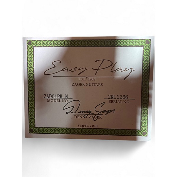 Used Zager Easy Play ZAD01PK Natural Acoustic Guitar