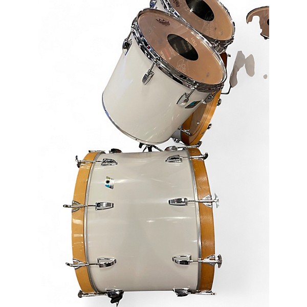 Used 1970s Ludwig 6 Piece 6pc Concert Toms Pearl White Drum Kit