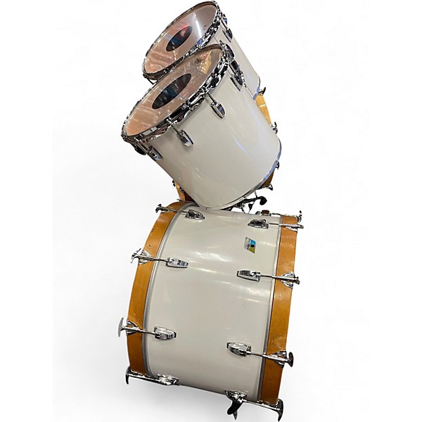 Used 1970s Ludwig 6 Piece 6pc Concert Toms Pearl White Drum Kit