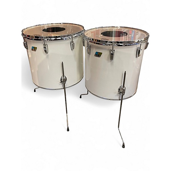 Used 1970s Ludwig 6 Piece 6pc Concert Toms Pearl White Drum Kit