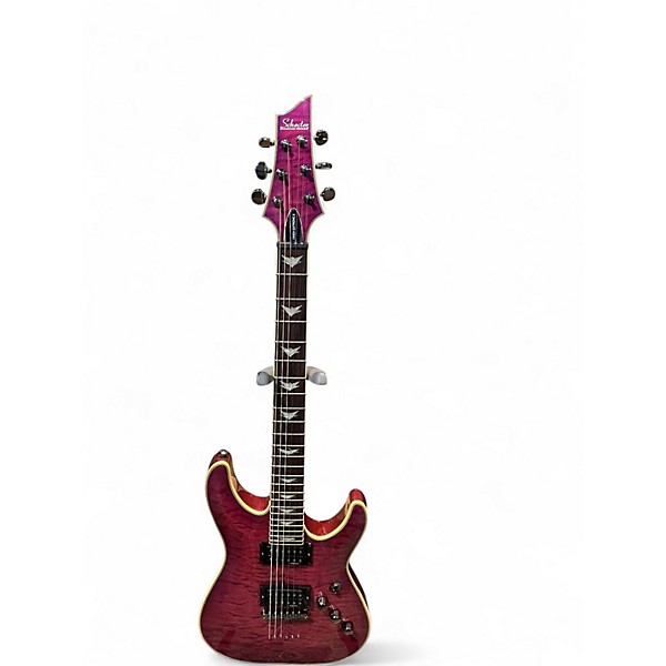 Used Schecter Guitar Research Omen Extreme 6 MAGENTA Solid Body Electric Guitar