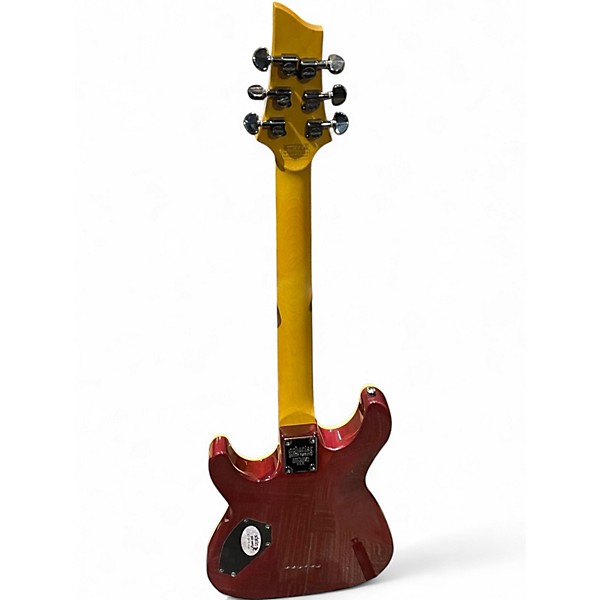 Used Schecter Guitar Research Omen Extreme 6 MAGENTA Solid Body Electric Guitar