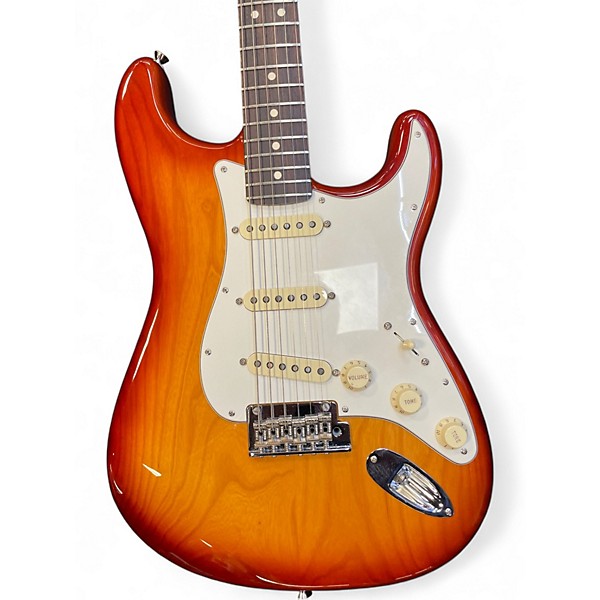 Used Fender American Professional Stratocaster SSS Crimson Burst Solid Body Electric Guitar