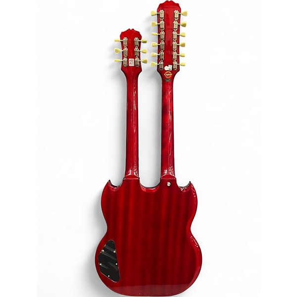 Used Epiphone G1275 Double Neck Candy Apple Red Solid Body Electric Guitar