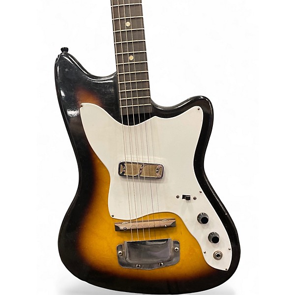 Vintage 1960s Harmony H14 BOBKAT Tobacco Burst Solid Body Electric Guitar