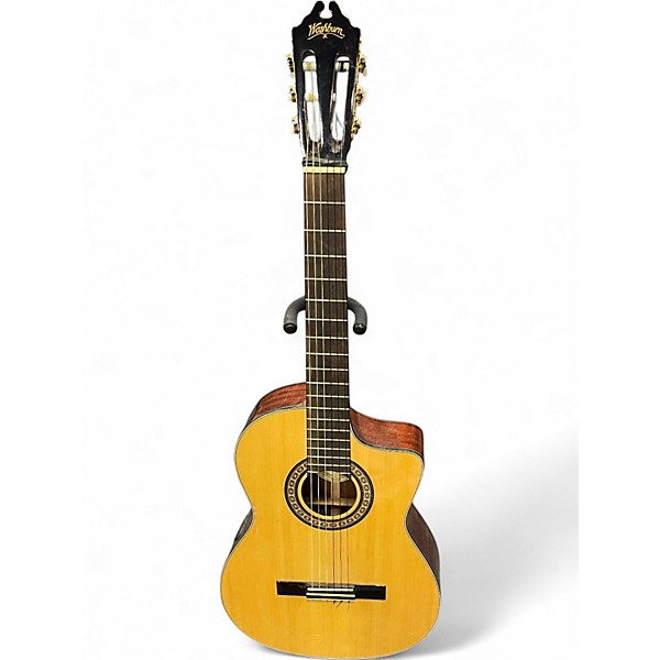 Used Washburn C64CE Natural Classical Acoustic Electric Guitar