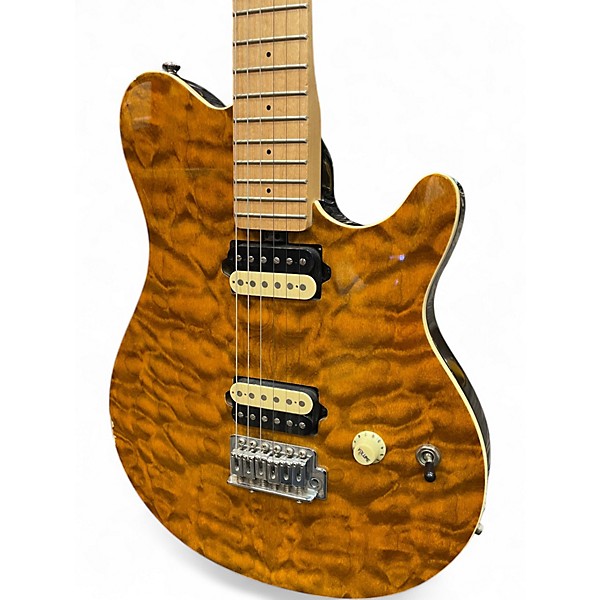 Used OLP MM1 Trans Amber Solid Body Electric Guitar