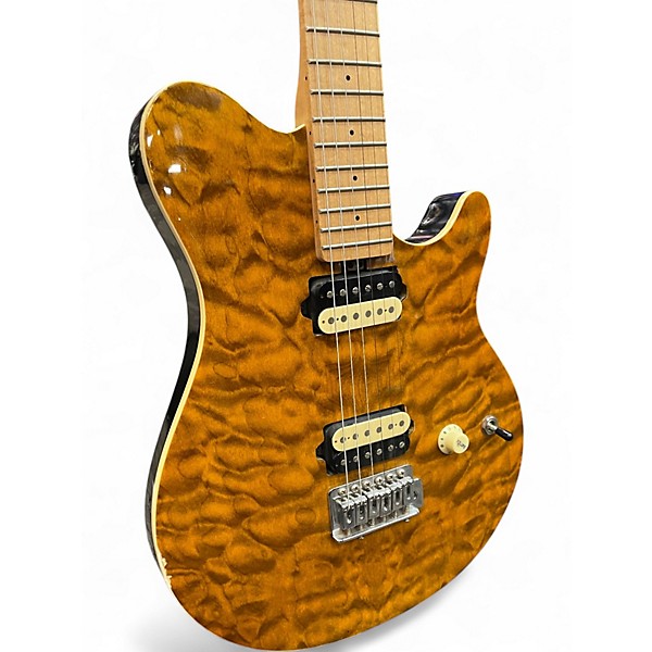 Used OLP MM1 Trans Amber Solid Body Electric Guitar