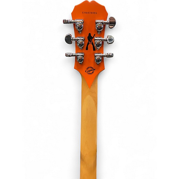 Used Epiphone ZAKK WYLDE LES PAUL CUSTOM BUZZSAW ORANGE Solid Body Electric Guitar
