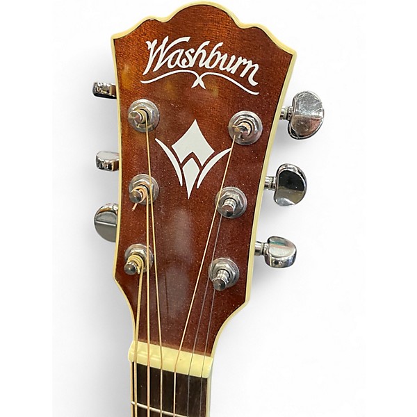 Used Washburn WD12SCE Natural Acoustic Electric Guitar