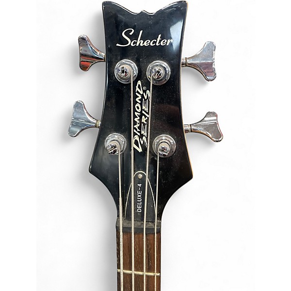 Used Schecter Guitar Research DIAMOND SERIES DELUX-4 BASS Black Electric Bass Guitar