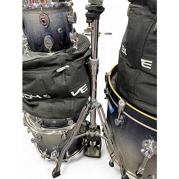 Used PDP by DW 7 Piece X7 Ocean Blue Burst Drum Kit
