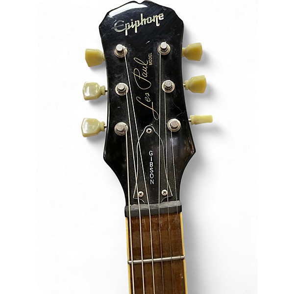 Used Epiphone les paul model Black Solid Body Electric Guitar