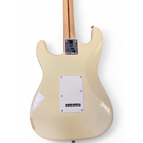Used Squier Standard Stratocaster Olympic White Solid Body Electric Guitar