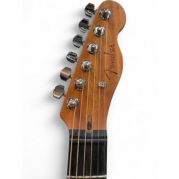 Used Fender American Acoustasonic Telecaster Natural Acoustic Electric Guitar