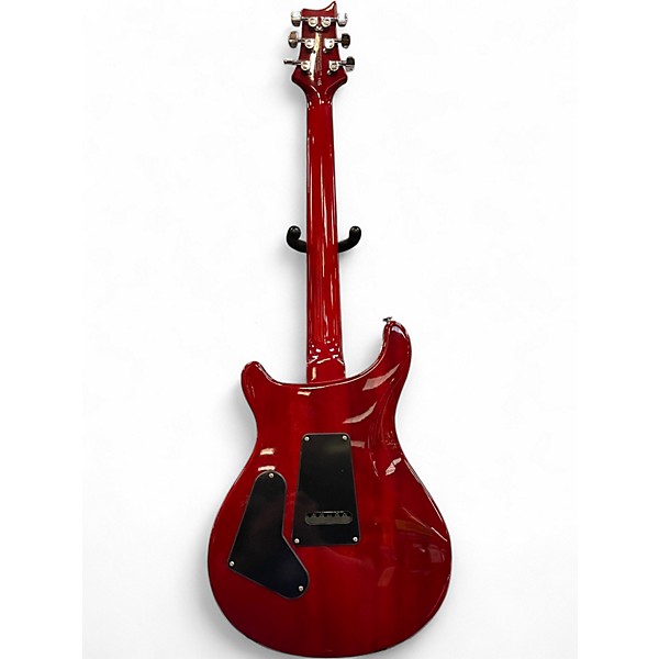 Used PRS SE Custom 24 08 Quilt Charcoal Cherry Burst Solid Body Electric Guitar