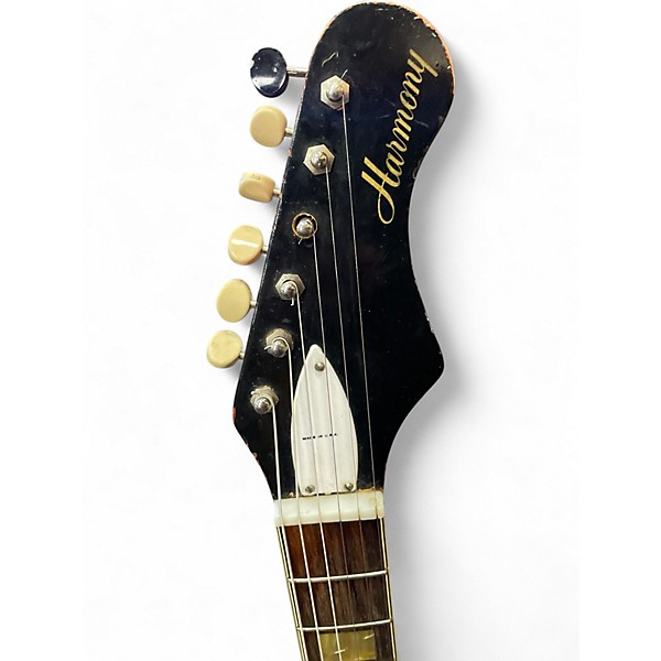 Vintage 1960s Harmony BOBCAT RED BURST Solid Body Electric Guitar