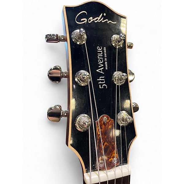 Used 2020s Godin 5th Avenue Kingpin II Tobacco Burst Hollow Body Electric Guitar