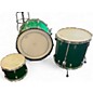 Used Ludwig 3 Piece Classic Maple Emerald Green Drum Kit thumbnail
