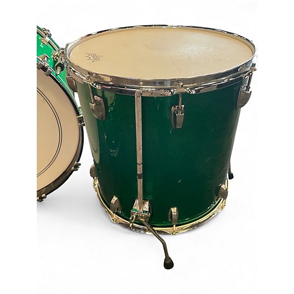 Used Ludwig 3 Piece Classic Maple Emerald Green Drum Kit