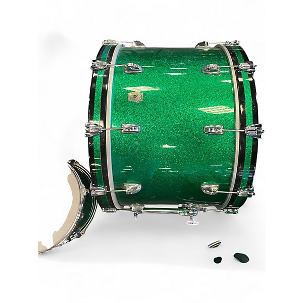 Used Ludwig 3 Piece Classic Maple Emerald Green Drum Kit