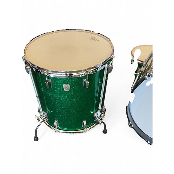 Used Ludwig 3 Piece Classic Maple Emerald Green Drum Kit