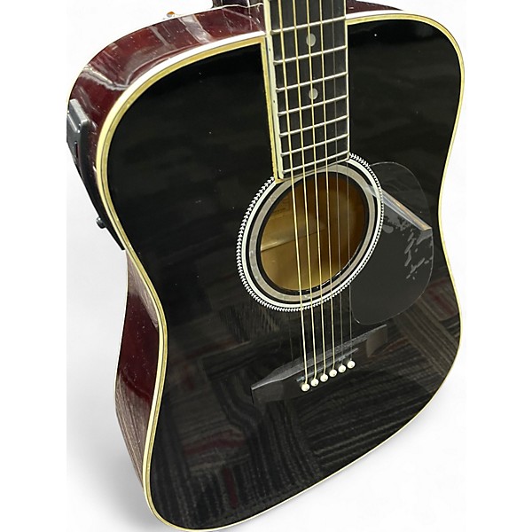 Used Esteban AL100 Black Acoustic Electric Guitar