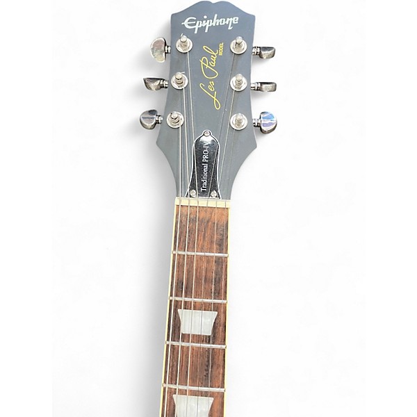 Used 2022 Epiphone Les Paul Traditional Pro IV Wine Red Solid Body Electric Guitar