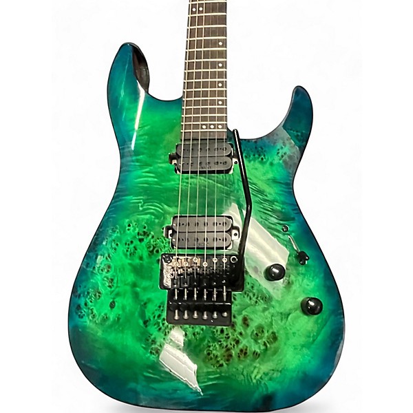 Used Schecter Guitar Research C-6 FR Pro Green Solid Body Electric Guitar