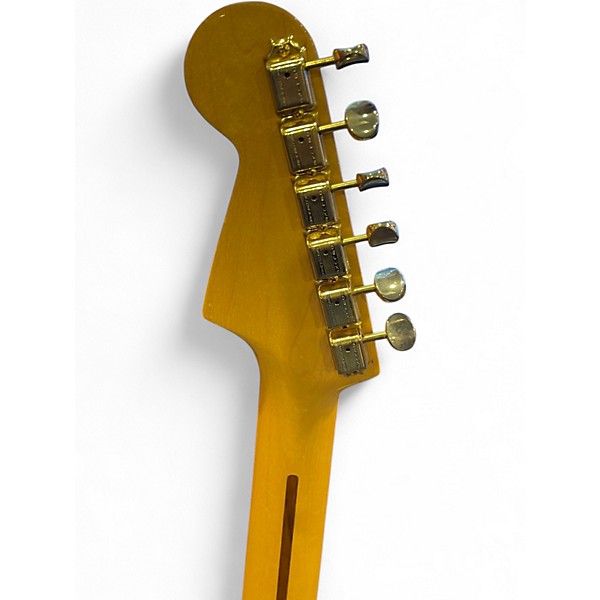 Vintage 1996 Schecter Guitar Research Lawsuit S Style Vintage Yellow Solid Body Electric Guitar