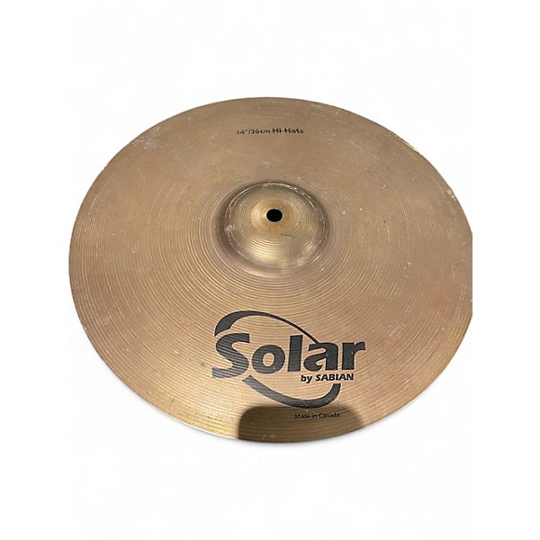 Used Solar by Sabian 14in HI HATS Cymbal