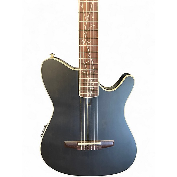 Used Ibanez TOD10N Flat Black Classical Acoustic Electric Guitar
