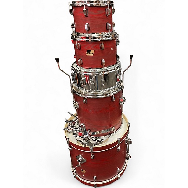 Used Ludwig 5 Piece BackBeat Elite RUBY GRAIN Drum Kit