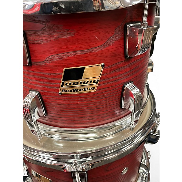 Used Ludwig 5 Piece BackBeat Elite RUBY GRAIN Drum Kit