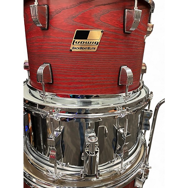 Used Ludwig 5 Piece BackBeat Elite RUBY GRAIN Drum Kit