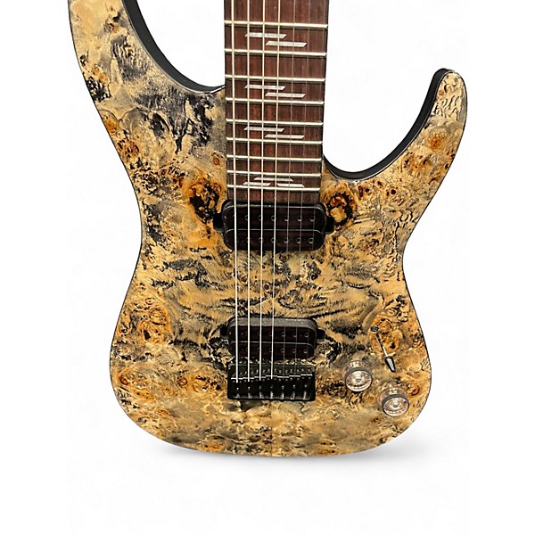 Used 2025 Schecter Guitar Research Omen ELITE 7 Charcoal Solid Body Electric Guitar