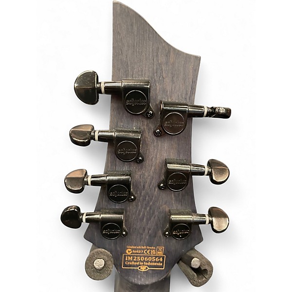 Used 2025 Schecter Guitar Research Omen ELITE 7 Charcoal Solid Body Electric Guitar