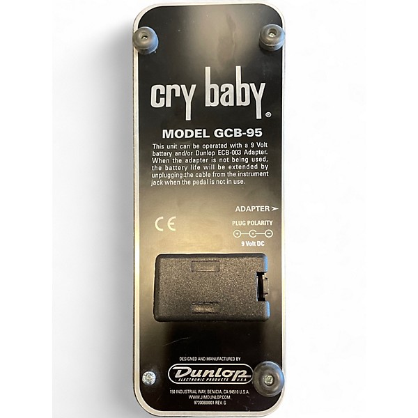 Used Dunlop GCB95 Original Crybaby Wah Effect Pedal