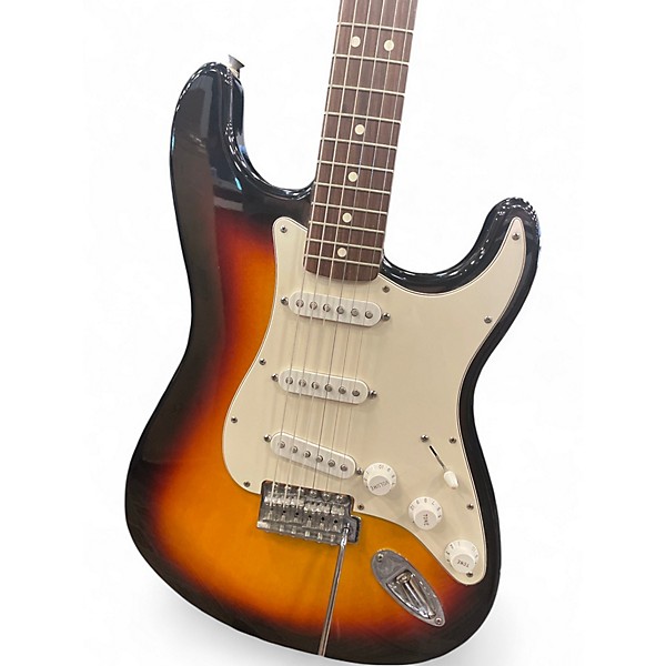 Used Fender Standard Stratocaster 3 Tone Sunburst Solid Body Electric Guitar