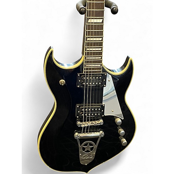 Used Silvertone Paul Stanley Sovereign Pro PSSN2 Black Sparkle Solid Body Electric Guitar