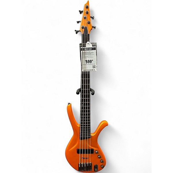 Used Ibanez EOD 905 ERGODYNE Metallic Orange Electric Bass Guitar