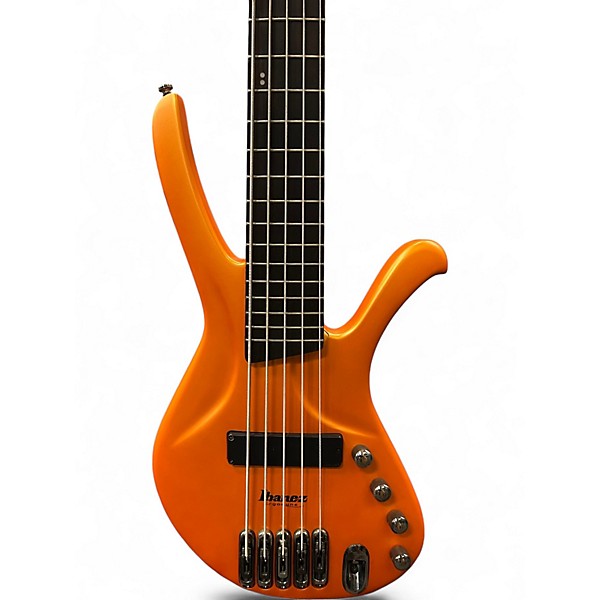 Used Ibanez EOD 905 ERGODYNE Metallic Orange Electric Bass Guitar
