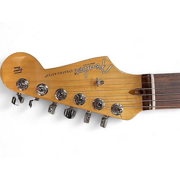 Used Fender American Deluxe Stratocaster Plus HSS BLACK Solid Body Electric Guitar