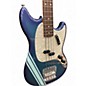 Used 2025 Fender Mustang Bass burgundy burst with racing stripe Electric Bass Guitar