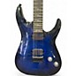 Used Schecter Guitar Research OMEN ELITE Blue Solid Body Electric Guitar