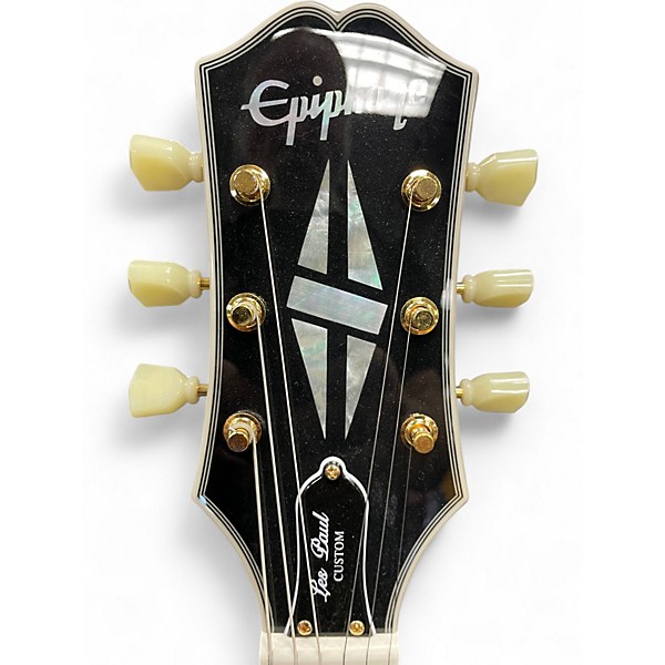 Used Epiphone Les Paul Custom Black Solid Body Electric Guitar
